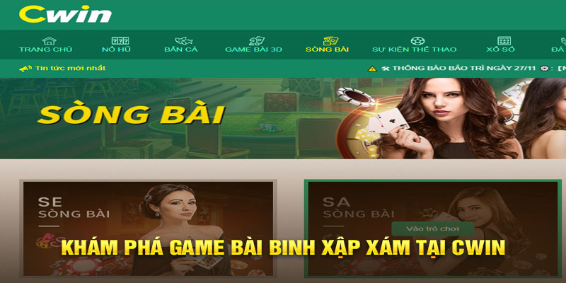 Khám phá game bài mậu binh tại Cwin