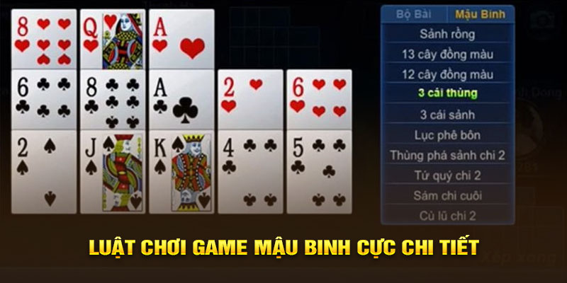 Luật chơi game bài mậu binh cực chi tiết