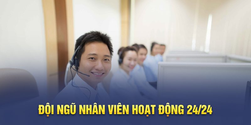 Đội ngũ nhân viên hoạt động 24/24